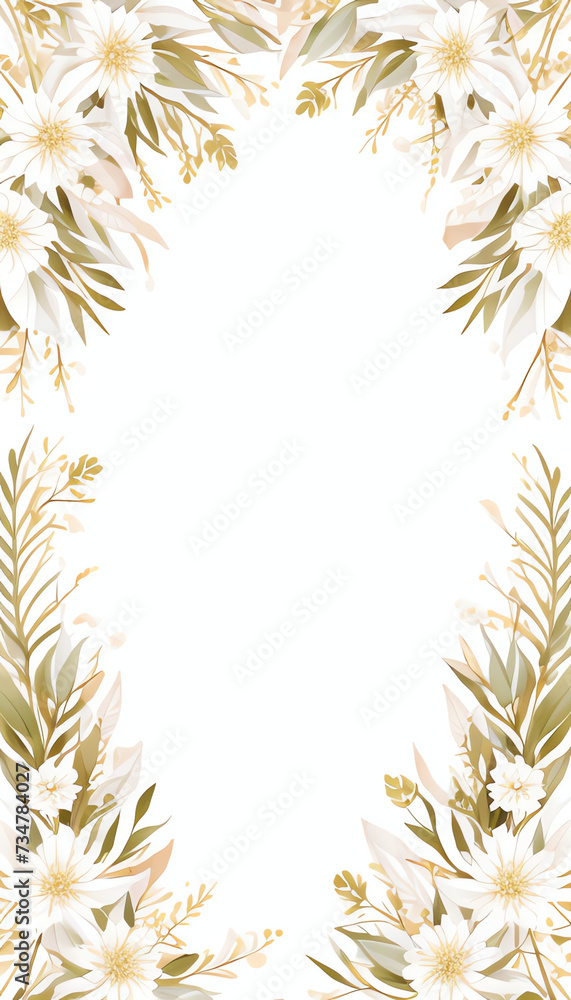 Hand drawn linear gold flower. Botanical line art silhouette golden leaves, Golden Linear floral Leaves Set. illustration in linear style, graphic clipart for wedding invitation