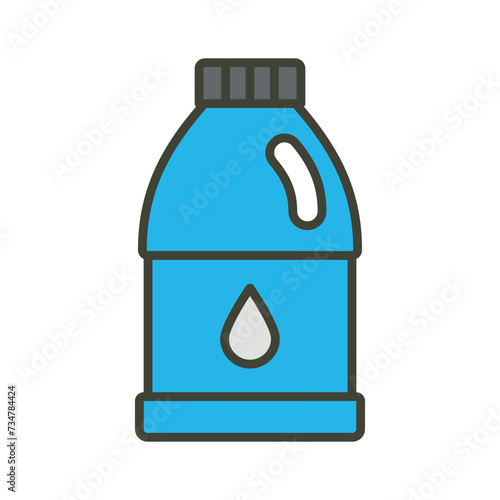 Milk bottle vector design in flat style, dairy product