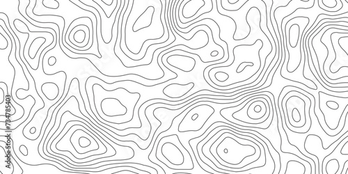 Abstract design with Seamless pattern with lines Topographic map. geographic mountain relief. Retro topographic map. geographic contour map paper texture. terrain path isolated on a white background.