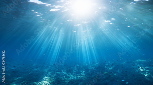 Ocean underwater rays © Cedar