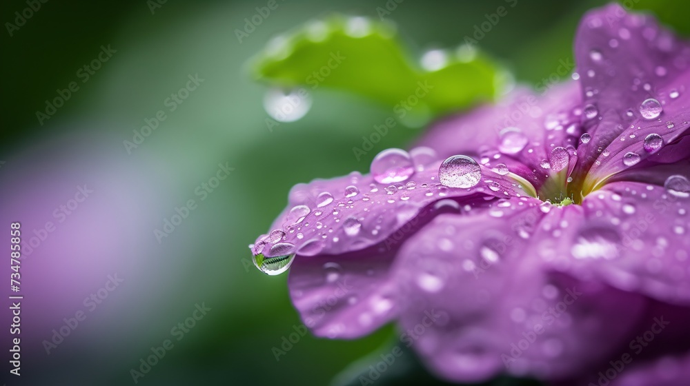 purple flower with dew drops purple flower with dew drops