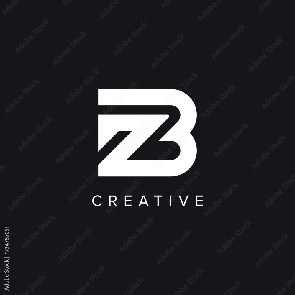 Alphabet Letters BZ ZB Minimal Logo Initial Based Monogram Icon Vector. Alphabet Letters BZ ZB Minimal Logo Initial Based Monogram Icon Vector.