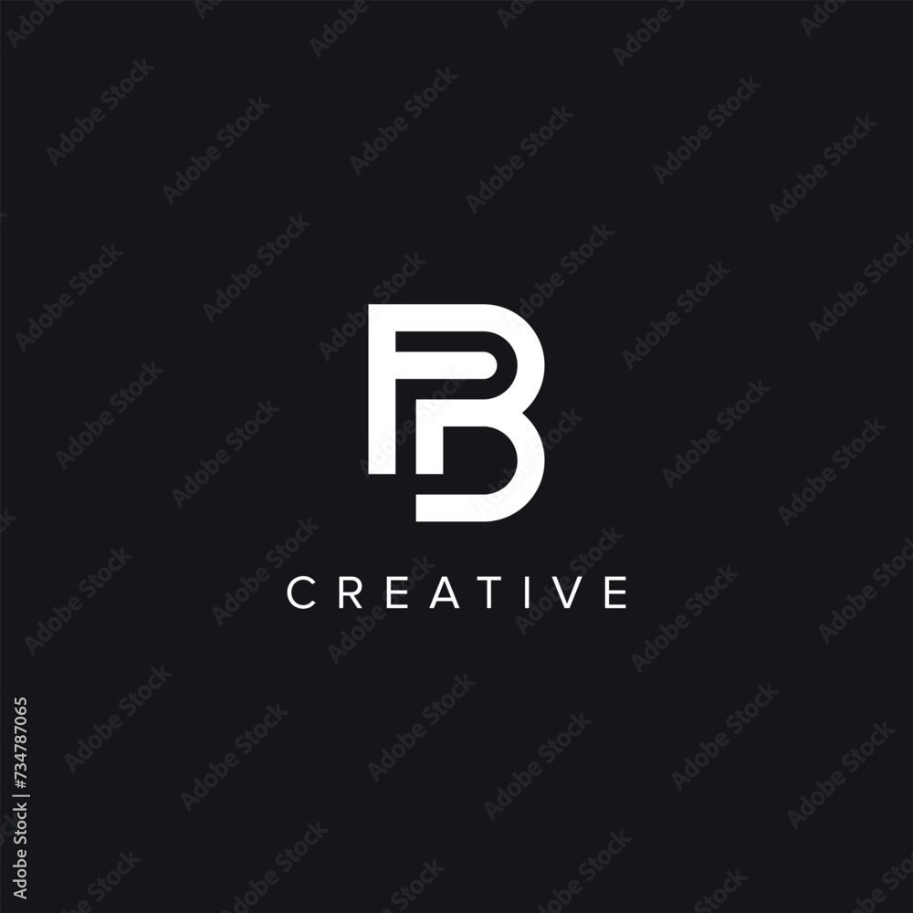 Alphabet Letters FB BF Minimal Logo Initial Based Monogram Icon Vector. Alphabet Letters FB BF Minimal Logo Initial Based Monogram Icon Vector.