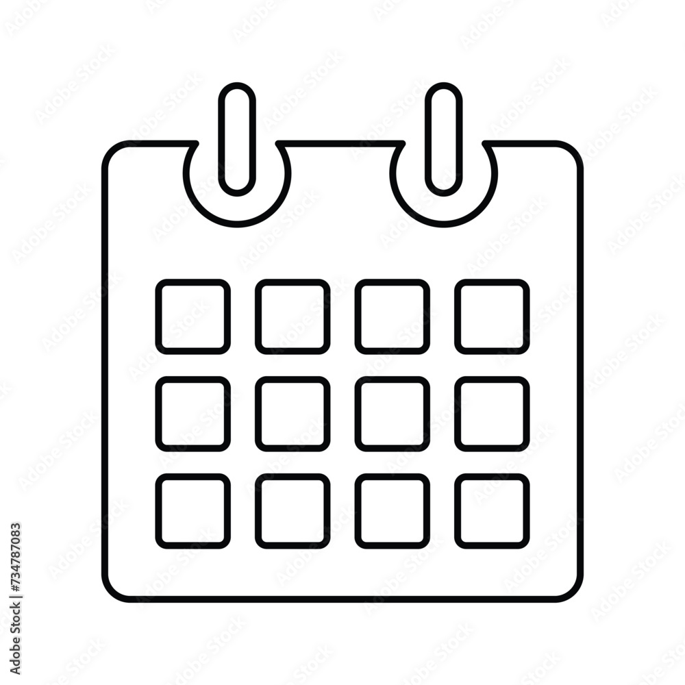 Calendar icon. Calendar icon.