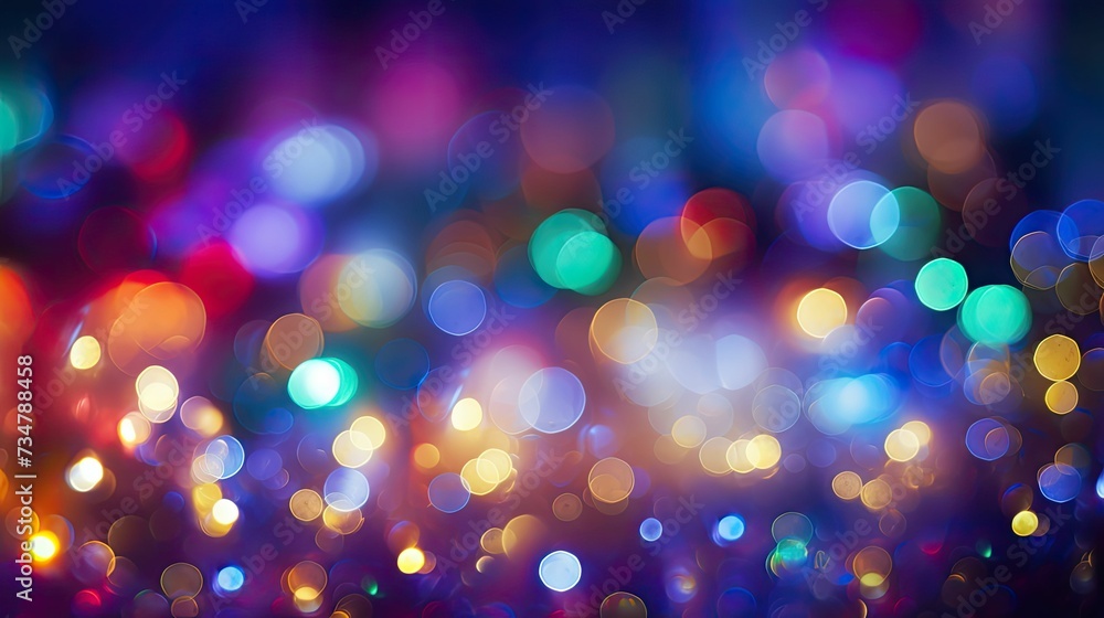 glowing blurred holiday lights - obrazy, fototapety, plakaty 