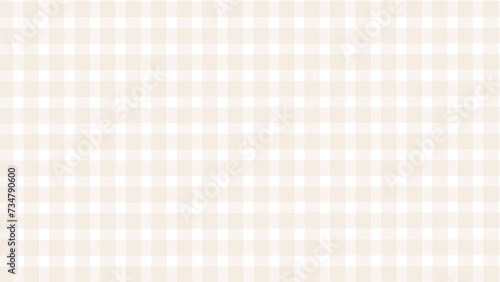 Beige and white plaid fabric texture background