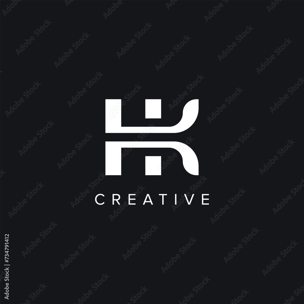 Alphabet Letters HK KH Creative Logo Initial Based Monogram Icon Vector. Alphabet Letters HK KH Creative Logo Initial Based Monogram Icon Vector.
