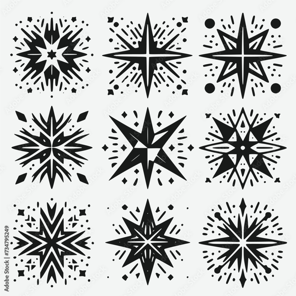 stars set vector illustration set of star vector