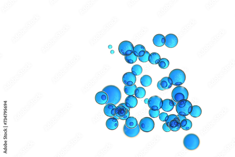 Swarm of blue bubbles Swarm of blue bubbles