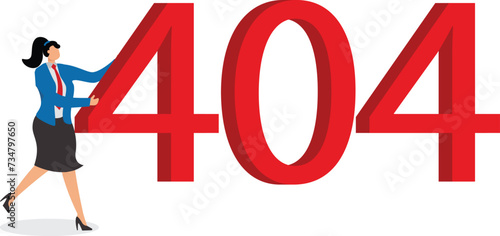 444, Not Found - Error Message, Abstract, Accidents and Disasters, Businesswoman
