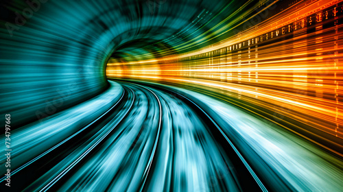 The speed of light, where technology and movement blur into a symphony of color and motion, capturing the pulse of modern life and its unending momentum