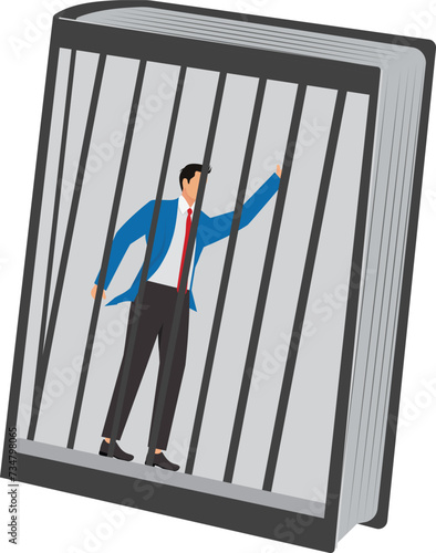The Businessman imprisoned in the book