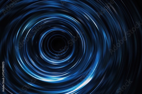 Blue Swirls of Light in Dark Vortex Background