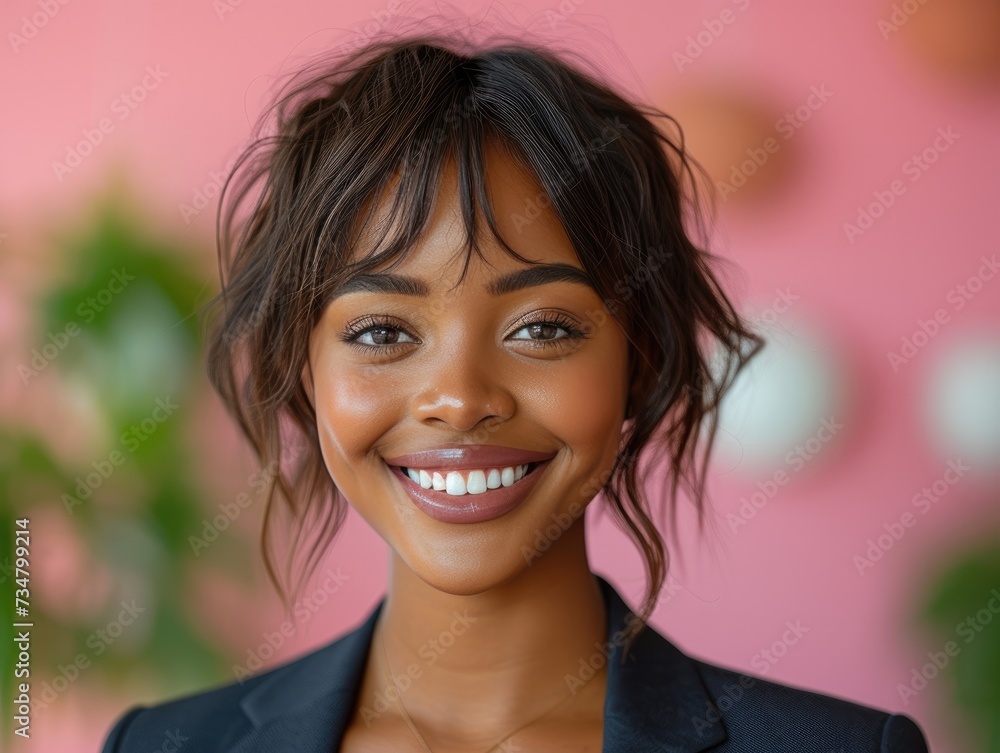 Portrait of beauty smiling Afro businessman with suit in professional studio background Portrait of beauty smiling Afro businessman with suit in professional studio background
