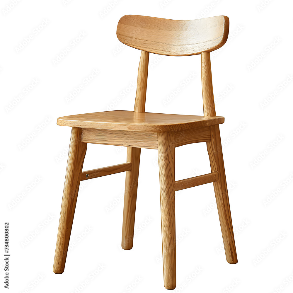 Wooden dining chair isolated on white background Wooden dining chair isolated on white background