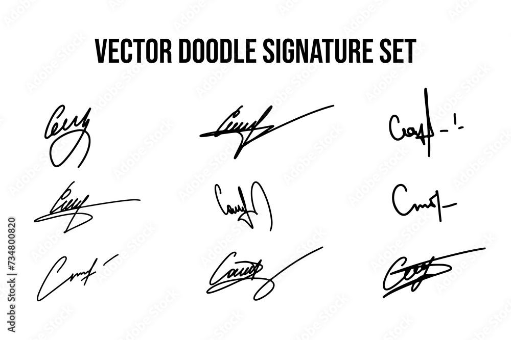 Set of unique fictitious handwritten autograph doodles. Fake signature collection on C letter. Scrawl lettering for business, signing of documents, certificates and contracts. Set of unique fictitious handwritten autograph doodles. Fake signature collection on C letter. Scrawl lettering for business, signing of documents, certificates and contracts.