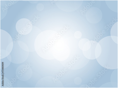 淡い幻想的な水玉模様背景_ブルー