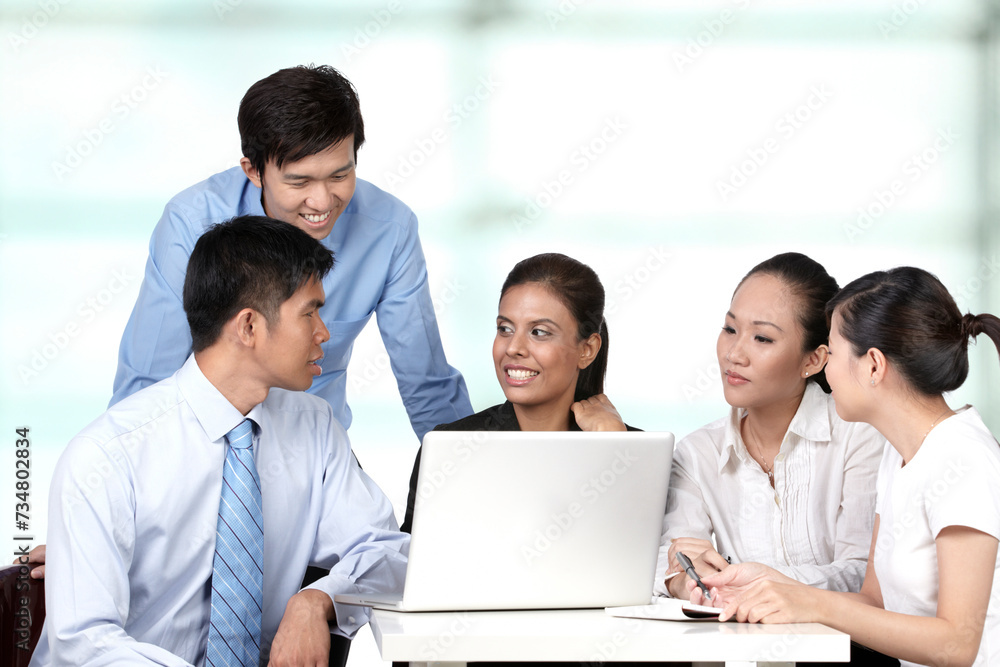 Asian business people having a meeting