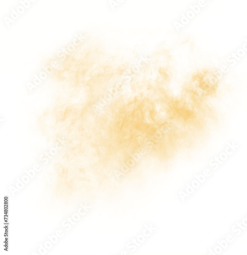 orange smoke effect for decoration and covering on the transparent background