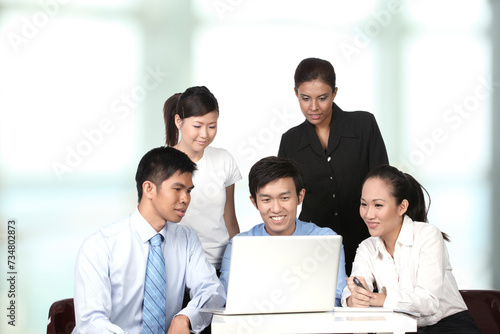 Asian business people having a meeting