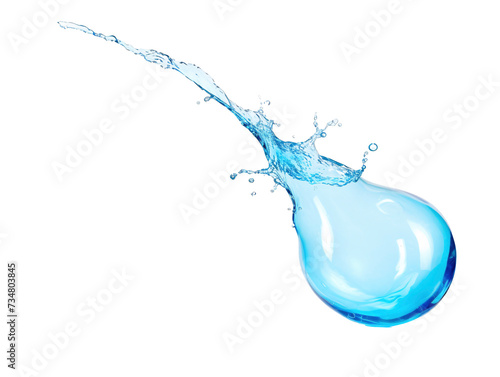 a water drop splashing out of the air