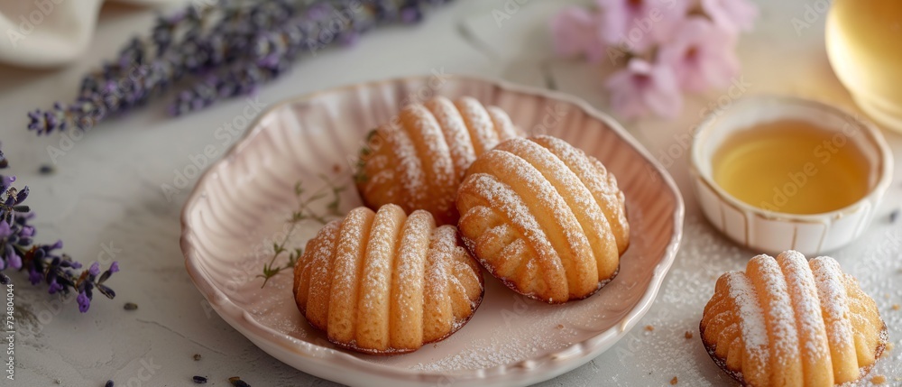 Madeleines & Lavender Honey Sweet Treats Flat Lay

