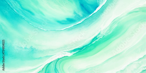 Wallpaper Mural abstract soft blue and green abstract water color ocean wave texture background. Banner Graphic Resource as background for ocean wave and water wave abstract graphics	 Torontodigital.ca