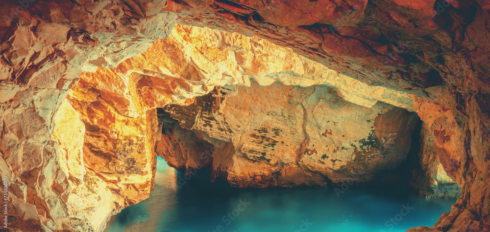 Rosh HaNikra grottoes, Israel. Nature landscape Rosh HaNikra grottoes, Israel. Nature landscape