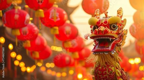 Chinese new year celebration  dragon.