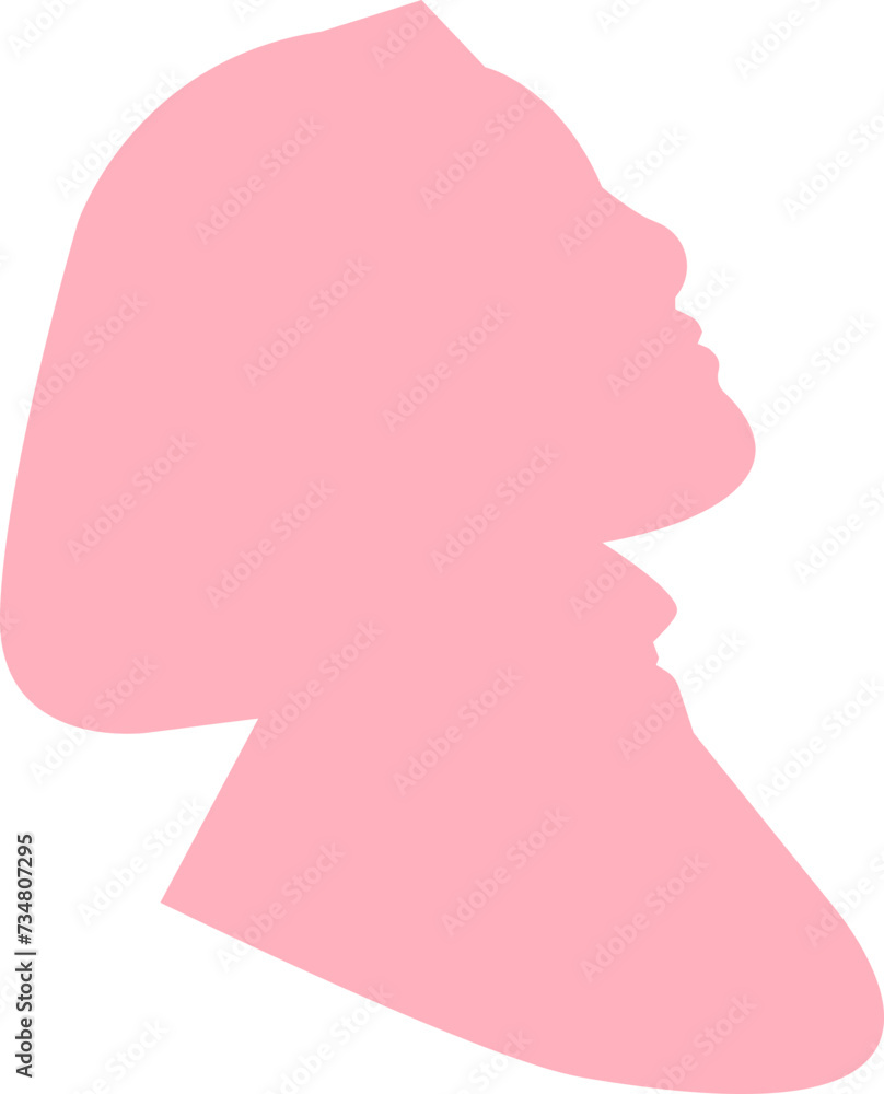 Beautiful Hijab Silhouette, beauty hijab vector