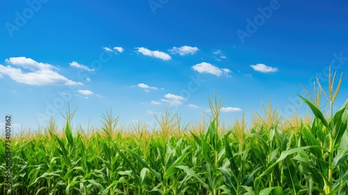 farm corn field with weeds