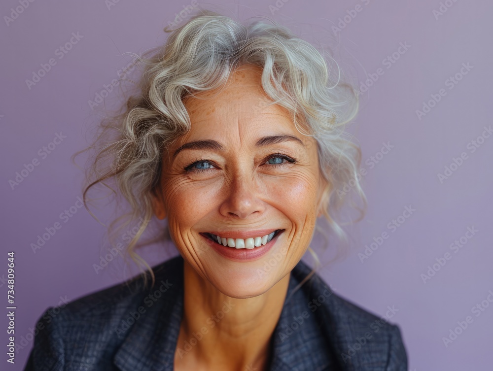 Portrait of older smiling caucasian businessman with suit in professional studio background Portrait of older smiling caucasian businessman with suit in professional studio background