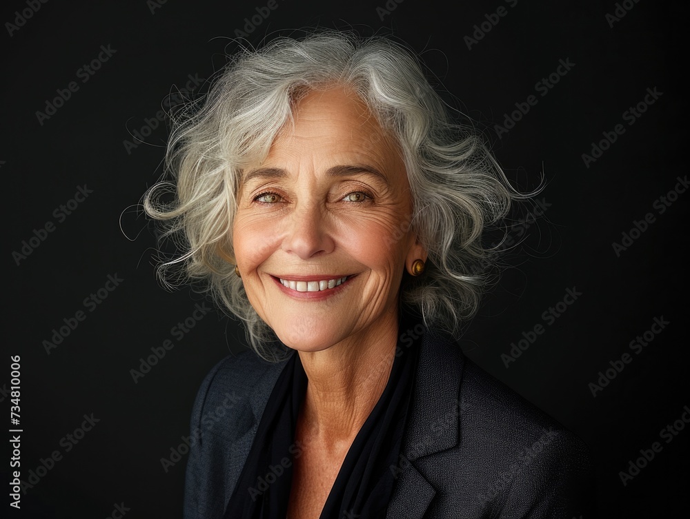Portrait of older smiling caucasian businessman with suit in professional studio background Portrait of older smiling caucasian businessman with suit in professional studio background