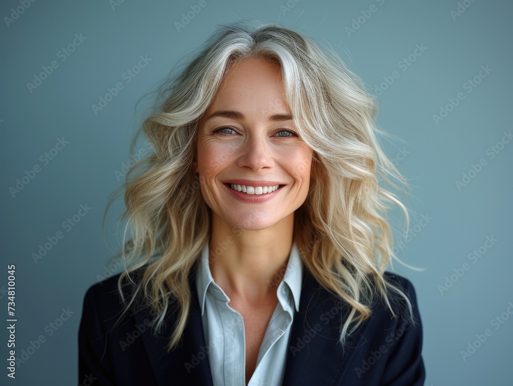 Portrait of older smiling caucasian businessman with suit in professional studio background Portrait of older smiling caucasian businessman with suit in professional studio background