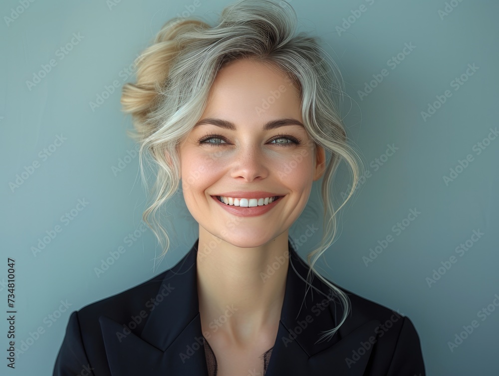 Portrait of older smiling caucasian businessman with suit in professional studio background Portrait of older smiling caucasian businessman with suit in professional studio background