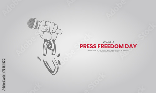 World press freedom day. World Press Day to raise awareness of the importance of freedom of the press. 3D Illustration