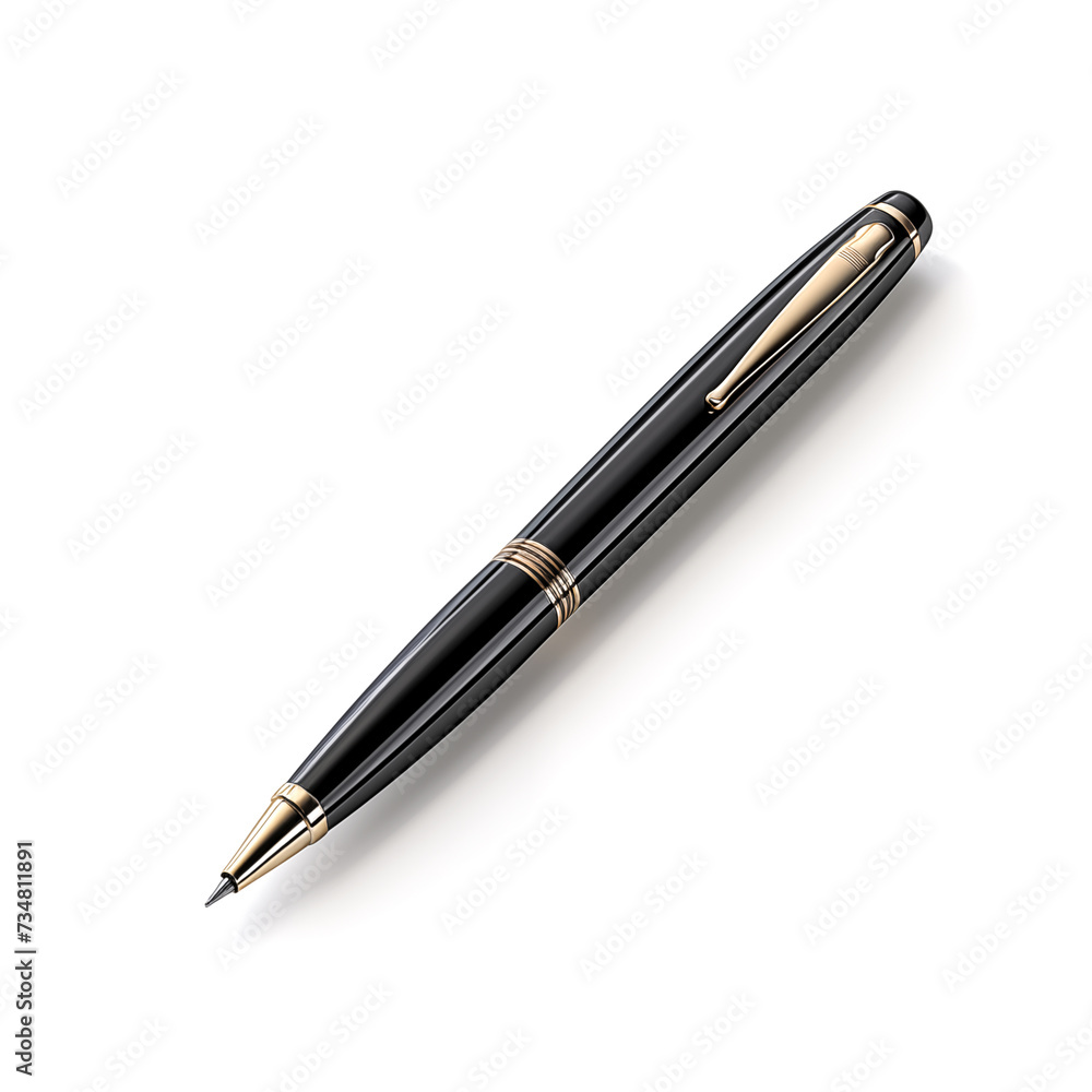 metallic ballpoint pen isolated on a white background metallic ballpoint pen isolated on a white background