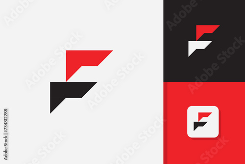letter f logo design icon vector template