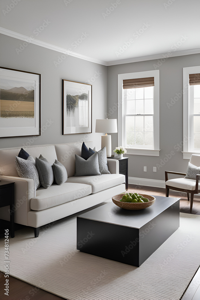 Modern living room interior, sofa, Modern living room interior, sofa,