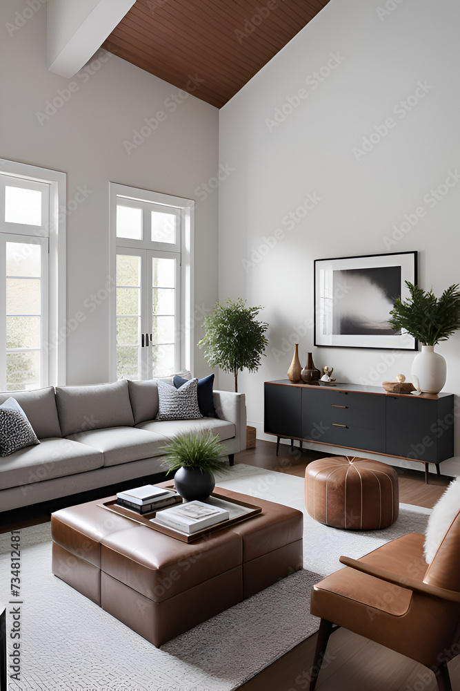 Modern living room interior, sofa, Modern living room interior, sofa,