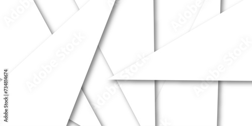 Modern abstract background is white with an old surface and white 3d lines. Geometric background with squares in bright light with soft shadows. Abstract soft white paper with triangles.