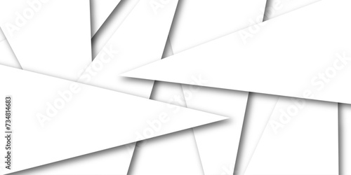 Modern abstract background is white with an old surface and white 3d lines. Geometric background with squares in bright light with soft shadows. Abstract soft white paper with triangles.
