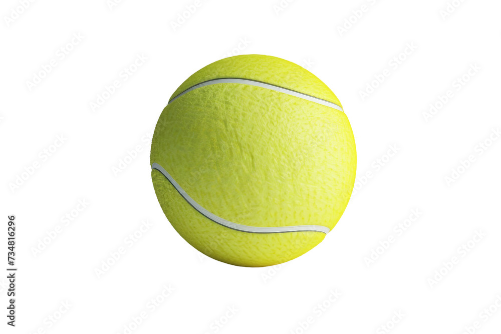 3D Render Tennis Ball Isolated on Transparent Background