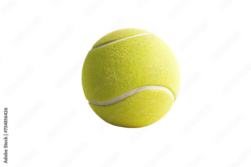 3D Render Tennis Ball Isolated on Transparent Background