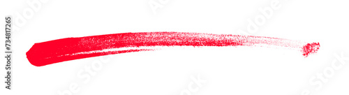 Pinselstreifen in rot - Linie gemalt mit einem Pinsel