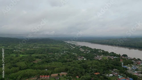Chiangkhan Elevation: Aerial Tapestry of Riverside Tranquility.