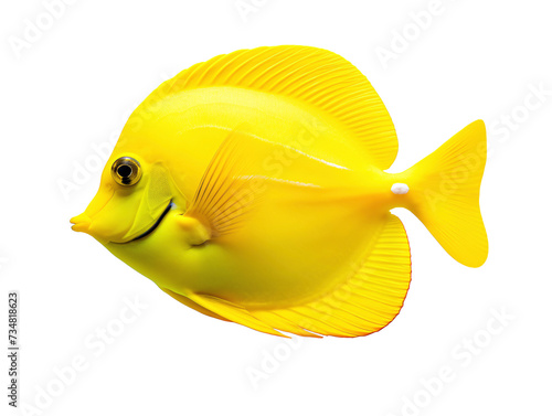 a yellow fish with a smiling face