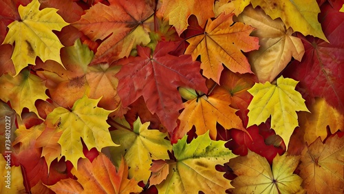 brown and yelloo tone of autumn leaves background