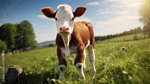 pasture cute cow