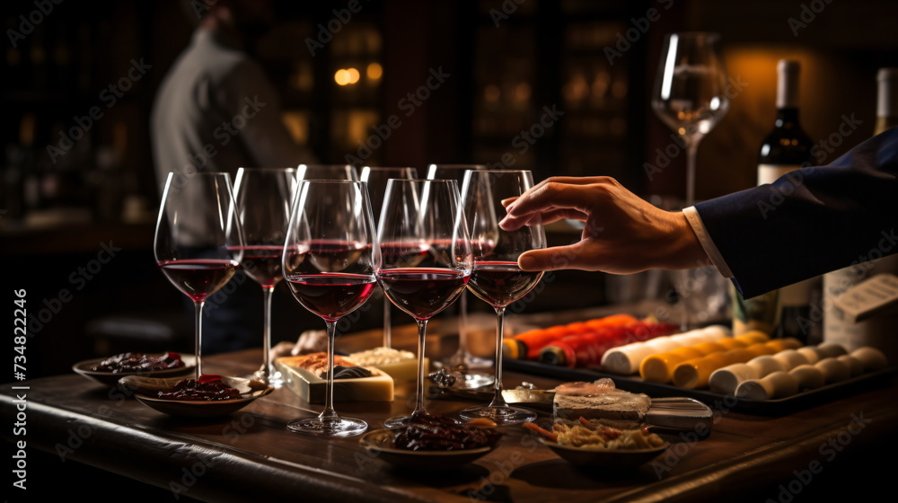 glasses of wine glasses of wine